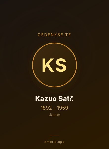 Gedenkportrait von Kazuo Satō