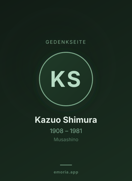 Gedenkportrait von Kazuo Shimura