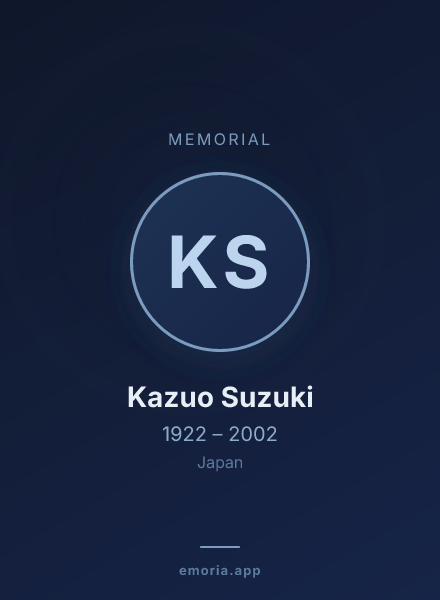 Memorial portrait of Kazuo Suzuki