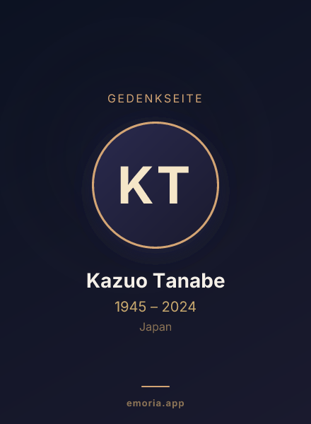 Gedenkportrait von Kazuo Tanabe
