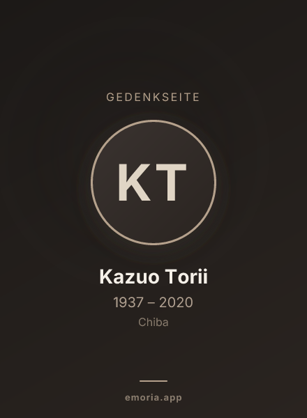 Gedenkportrait von Kazuo Torii