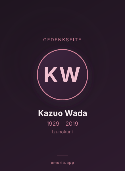 Gedenkportrait von Kazuo Wada