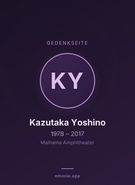 Gedenkportrait von Kazutaka Yoshino