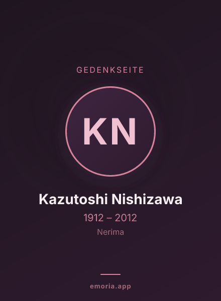 Gedenkportrait von Kazutoshi Nishizawa