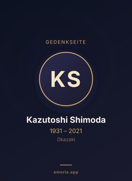 Gedenkportrait von Kazutoshi Shimoda