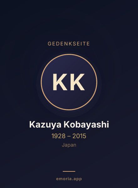 Gedenkportrait von Kazuya Kobayashi