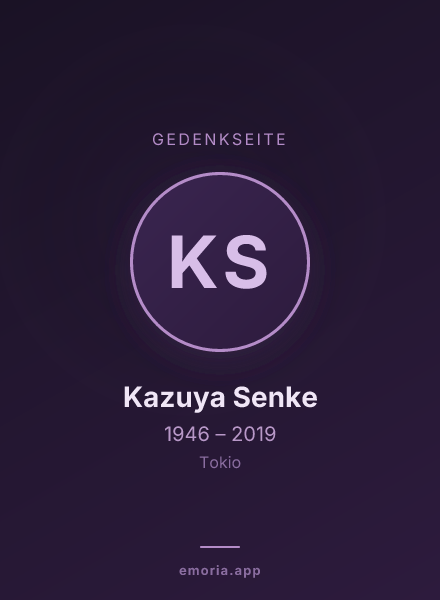 Gedenkportrait von Kazuya Senke