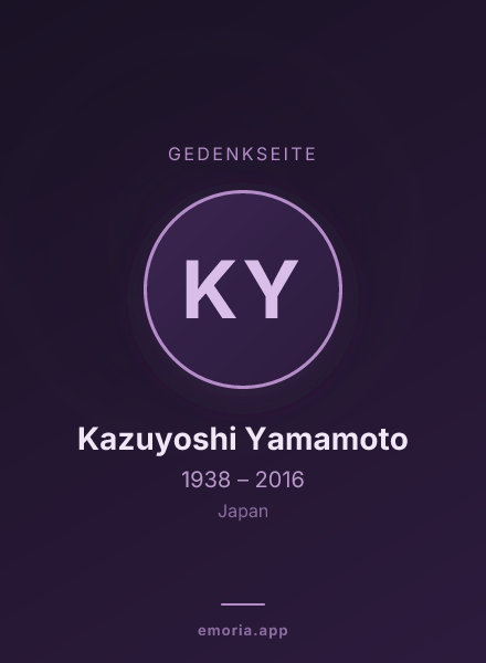 Gedenkportrait von Kazuyoshi Yamamoto