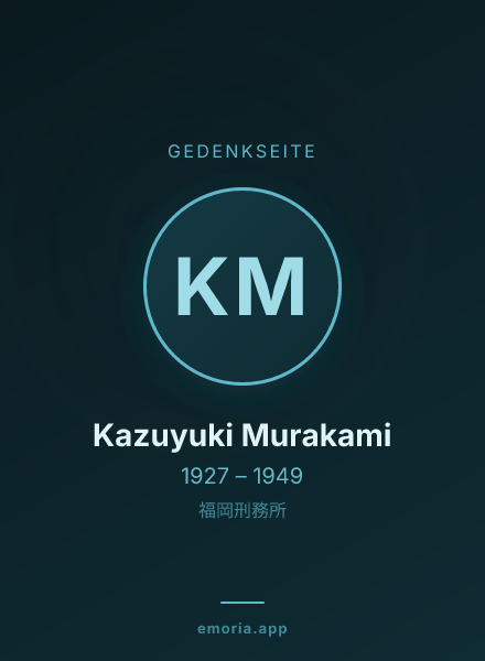 Gedenkportrait von Kazuyuki Murakami