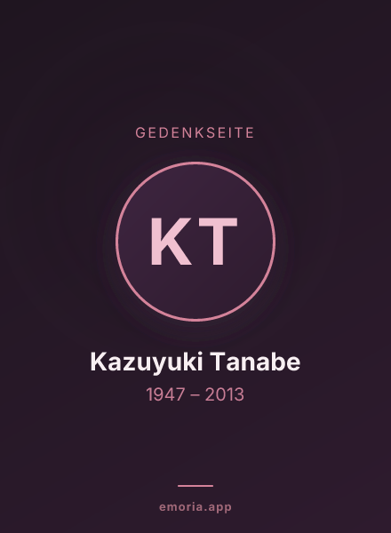 Gedenkportrait von Kazuyuki Tanabe