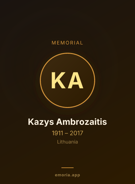 Memorial portrait of Kazys Ambrozaitis
