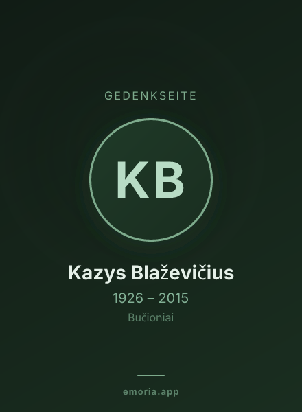 Gedenkportrait von Kazys Blaževičius