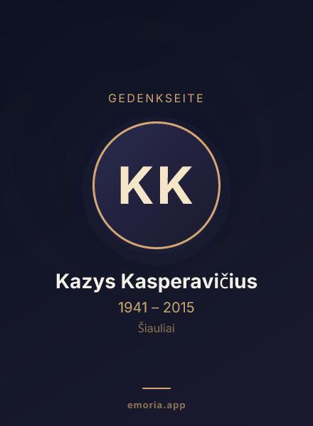 Gedenkportrait von Kazys Kasperavičius