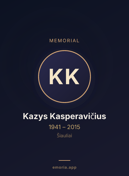 Memorial portrait of Kazys Kasperavičius