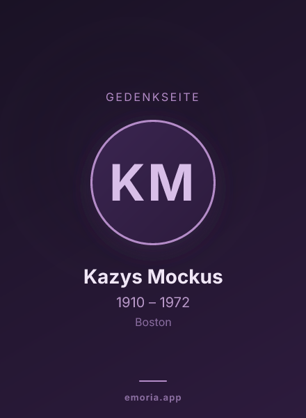 Gedenkportrait von Kazys Mockus