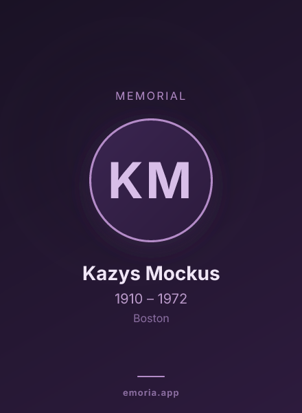 Memorial portrait of Kazys Mockus