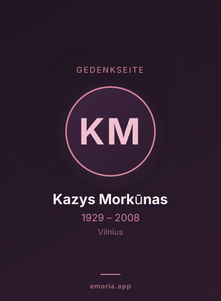 Gedenkportrait von Kazys Morkūnas