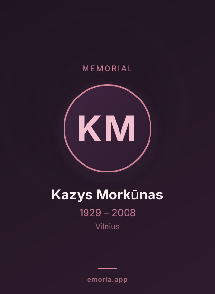 Memorial portrait of Kazys Morkūnas