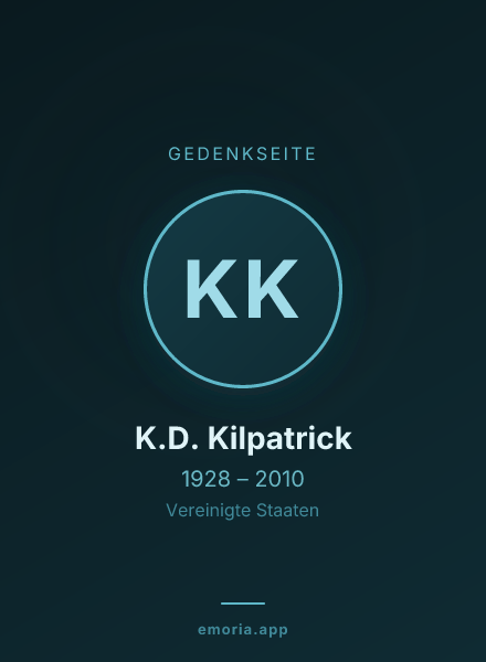 Gedenkportrait von K.D. Kilpatrick