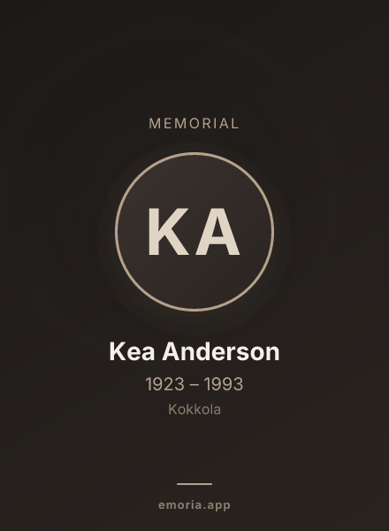 Memorial portrait of Kea Anderson