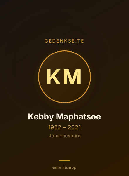 Gedenkportrait von Kebby Maphatsoe