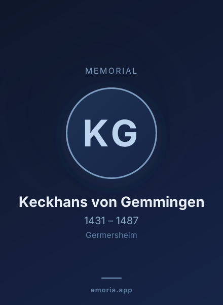 Memorial portrait of Keckhans von Gemmingen