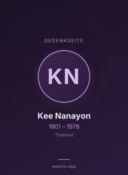 Gedenkportrait von Kee Nanayon