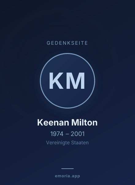 Gedenkportrait von Keenan Milton