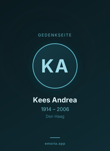 Gedenkportrait von Kees Andrea