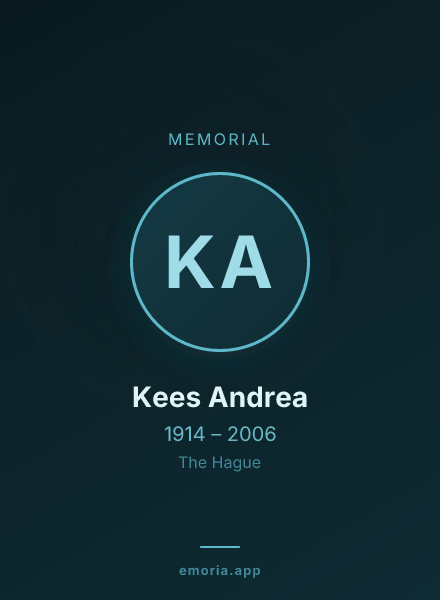Memorial portrait of Kees Andrea