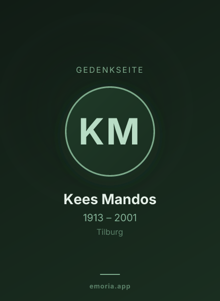 Gedenkportrait von Kees Mandos