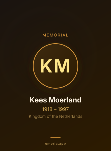 Memorial portrait of Kees Moerland