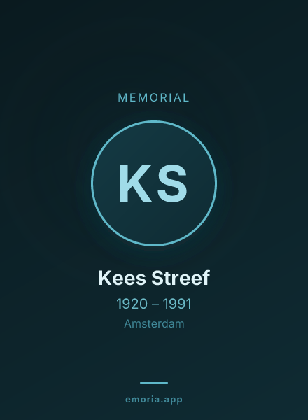 Memorial portrait of Kees Streef