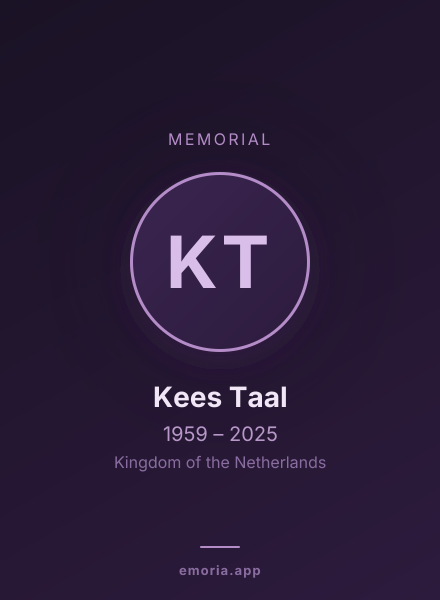Memorial portrait of Kees Taal