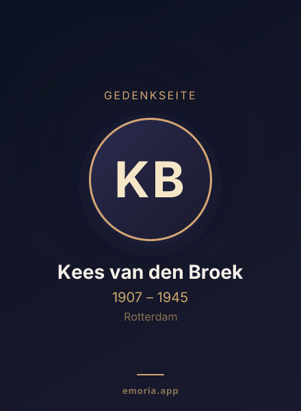 Gedenkportrait von Kees van den Broek