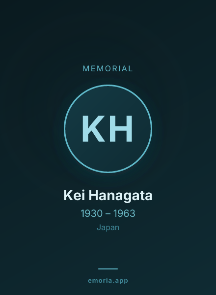 Memorial portrait of Kei Hanagata