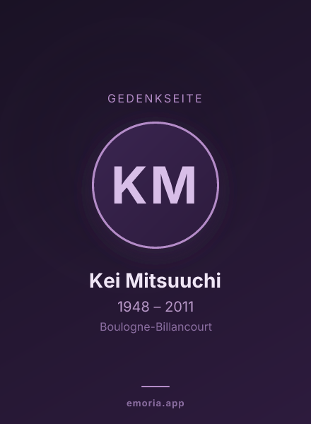 Gedenkportrait von Kei Mitsuuchi