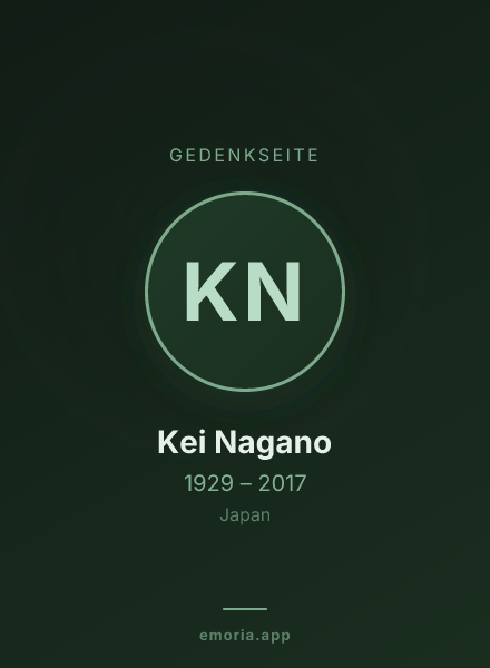 Gedenkportrait von Kei Nagano