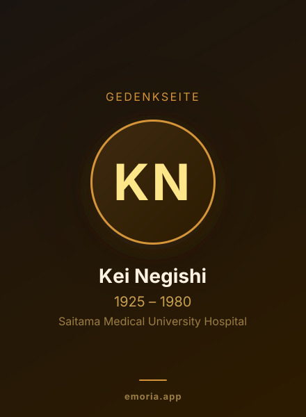 Gedenkportrait von Kei Negishi