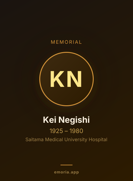 Memorial portrait of Kei Negishi