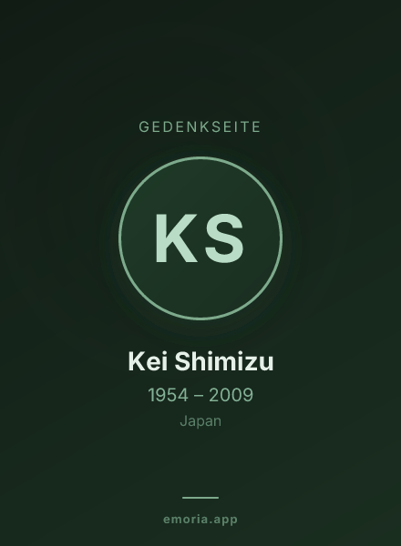 Gedenkportrait von Kei Shimizu
