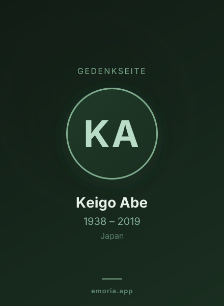 Gedenkportrait von Keigo Abe