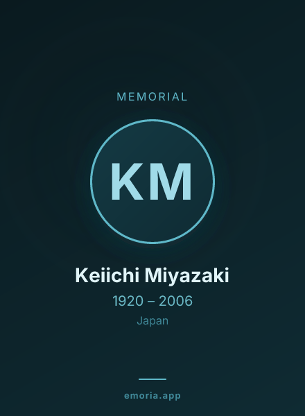 Memorial portrait of Keiichi Miyazaki
