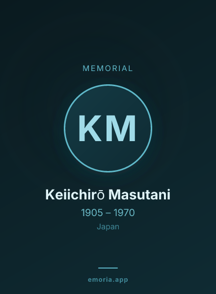 Memorial portrait of Keiichirō Masutani