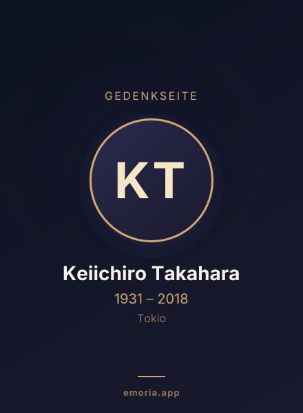 Gedenkportrait von Keiichiro Takahara