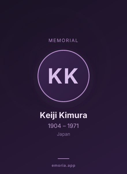 Memorial portrait of Keiji Kimura