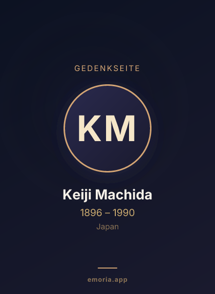 Gedenkportrait von Keiji Machida