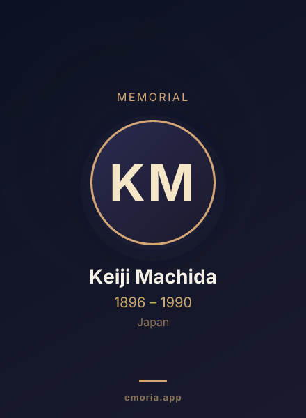 Memorial portrait of Keiji Machida