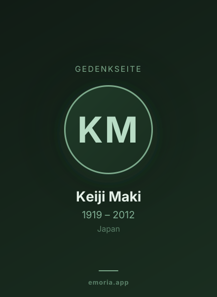 Gedenkportrait von Keiji Maki