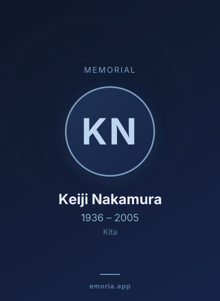 Memorial portrait of Keiji Nakamura